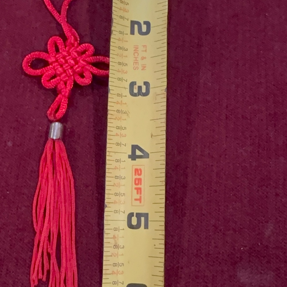 Never Used Red Thread Braided Chinese Knot Decoration-6” - Picture 4 of 4